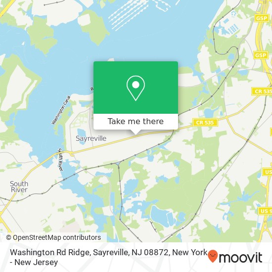 Washington Rd Ridge, Sayreville, NJ 08872 map