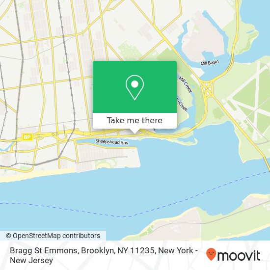 Mapa de Bragg St Emmons, Brooklyn, NY 11235