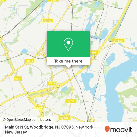 Mapa de Main St N St, Woodbridge, NJ 07095