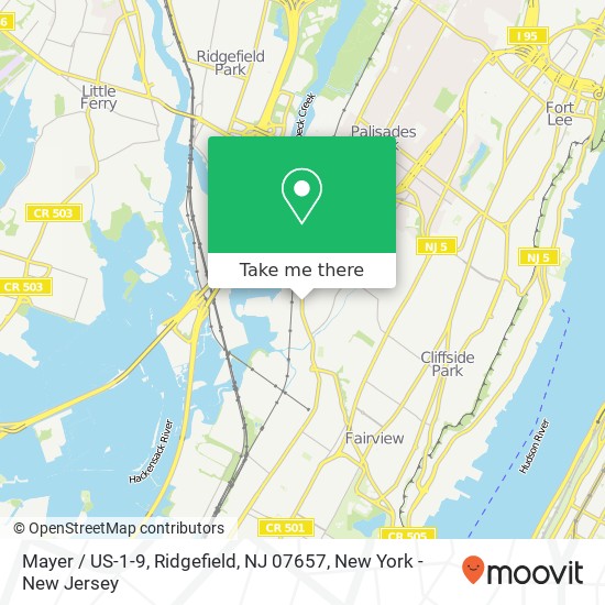 Mapa de Mayer / US-1-9, Ridgefield, NJ 07657
