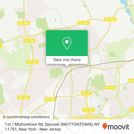 1st / Muttontown Rd, Syosset (MUTTONTOWN), NY 11791 map