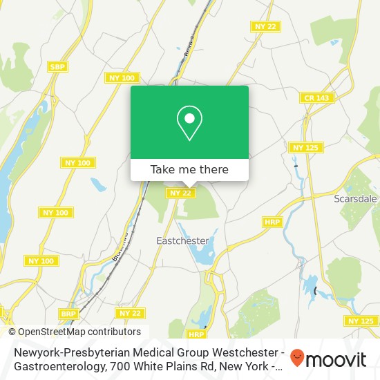 Mapa de Newyork-Presbyterian Medical Group Westchester - Gastroenterology, 700 White Plains Rd