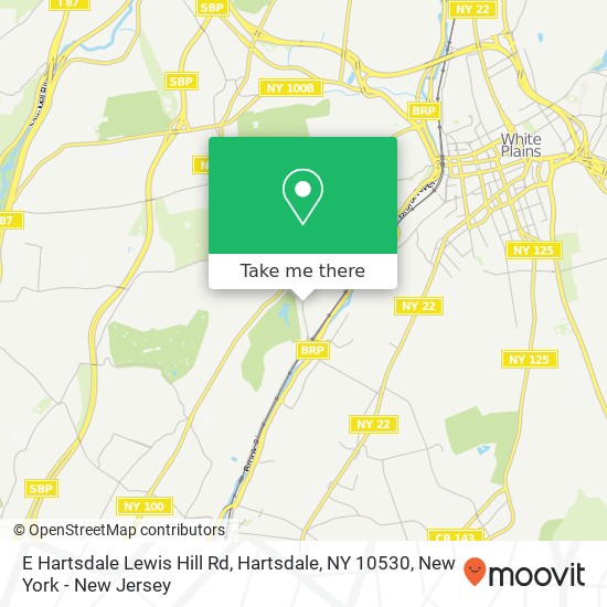 Mapa de E Hartsdale Lewis Hill Rd, Hartsdale, NY 10530