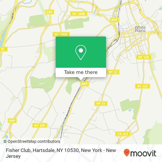 Mapa de Fisher Club, Hartsdale, NY 10530