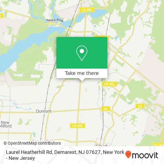 Mapa de Laurel Heatherhill Rd, Demarest, NJ 07627