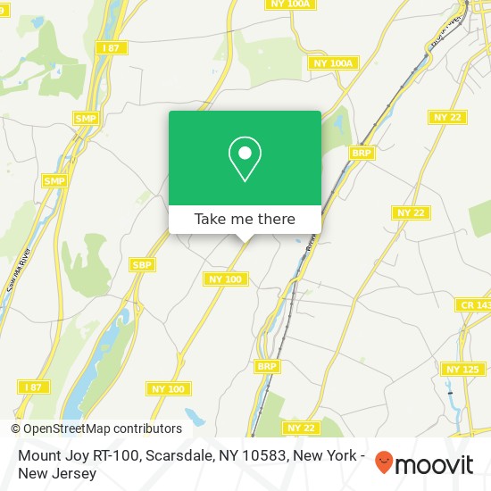 Mapa de Mount Joy RT-100, Scarsdale, NY 10583