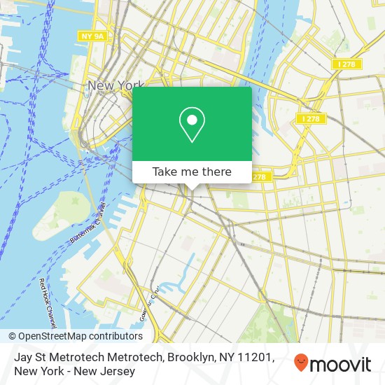 Mapa de Jay St Metrotech Metrotech, Brooklyn, NY 11201