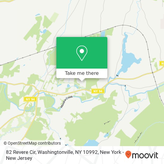 82 Revere Cir, Washingtonville, NY 10992 map