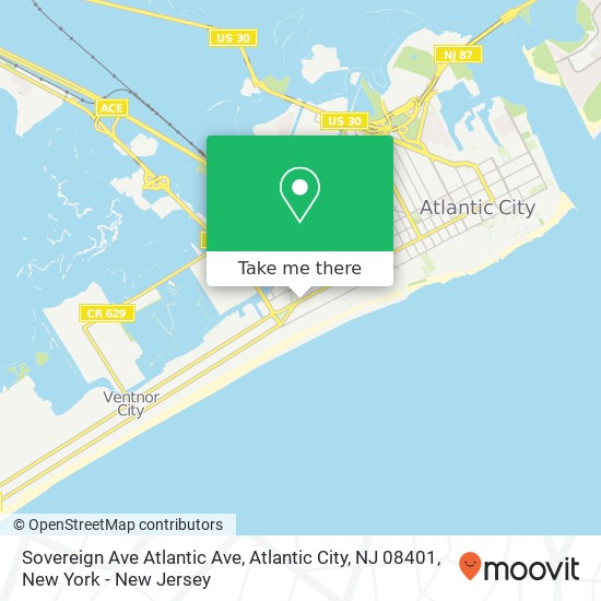 Sovereign Ave Atlantic Ave, Atlantic City, NJ 08401 map