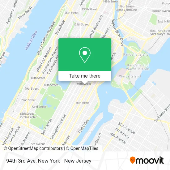 94th 3rd Ave map