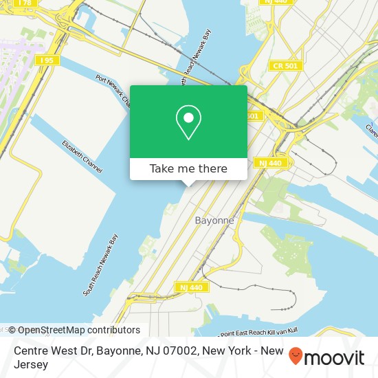 Centre West Dr, Bayonne, NJ 07002 map