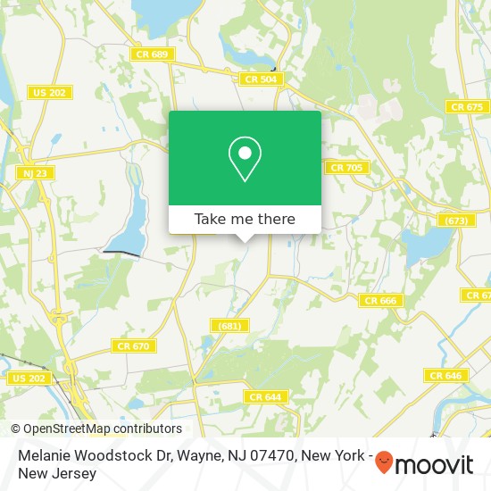 Melanie Woodstock Dr, Wayne, NJ 07470 map