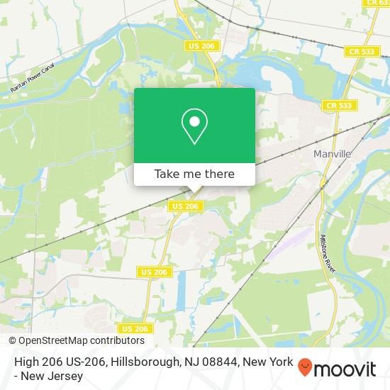 Mapa de High 206 US-206, Hillsborough, NJ 08844