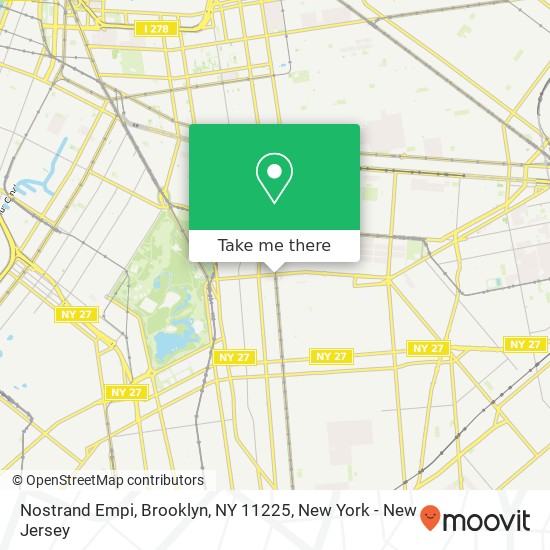 Mapa de Nostrand Empi, Brooklyn, NY 11225