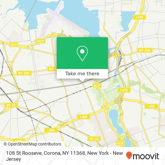 Mapa de 108 St Rooseve, Corona, NY 11368