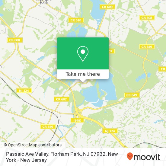 Mapa de Passaic Ave Valley, Florham Park, NJ 07932