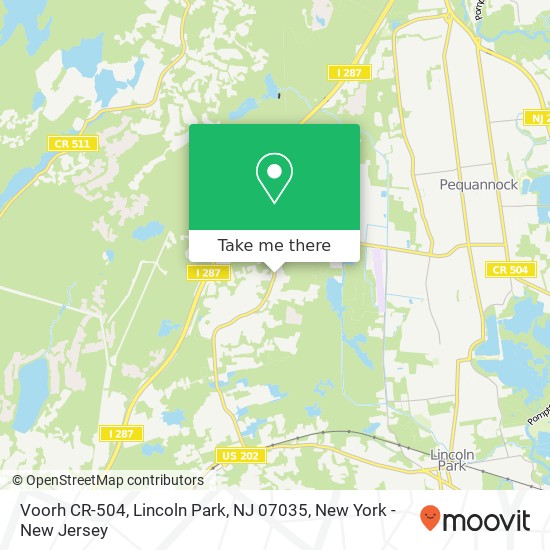 Mapa de Voorh CR-504, Lincoln Park, NJ 07035
