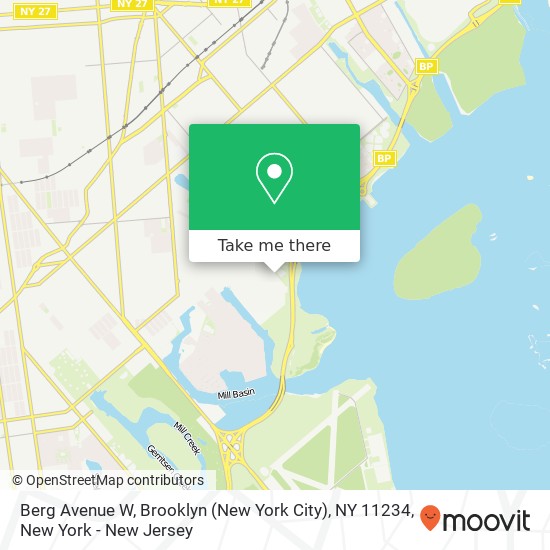 Mapa de Berg Avenue W, Brooklyn (New York City), NY 11234