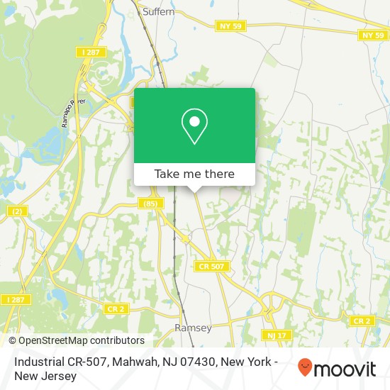 Mapa de Industrial CR-507, Mahwah, NJ 07430
