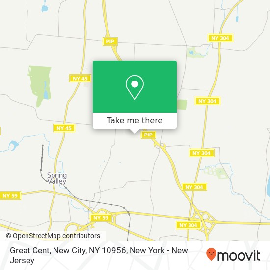 Mapa de Great Cent, New City, NY 10956