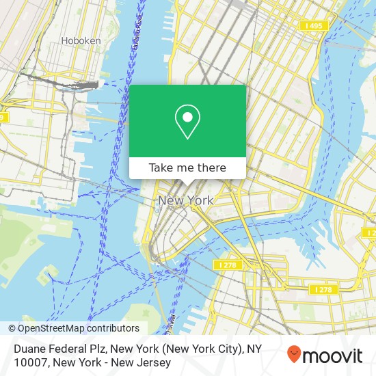 Mapa de Duane Federal Plz, New York (New York City), NY 10007