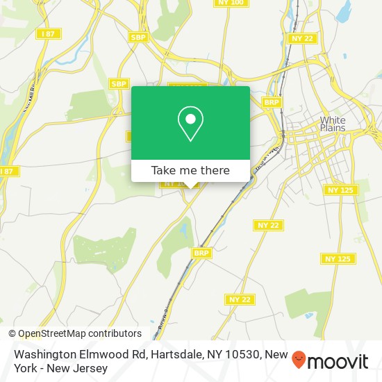 Washington Elmwood Rd, Hartsdale, NY 10530 map
