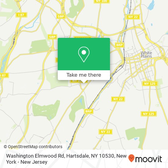 Mapa de Washington Elmwood Rd, Hartsdale, NY 10530