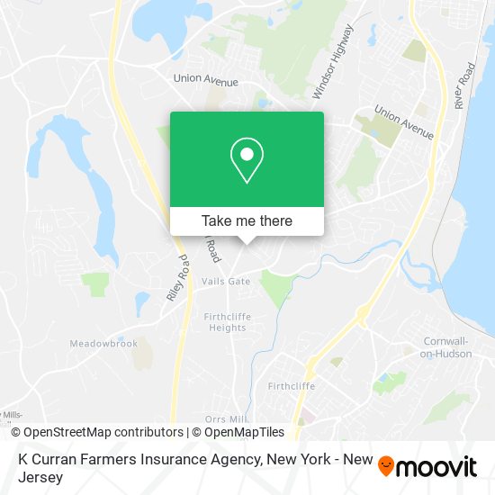 Mapa de K Curran Farmers Insurance Agency