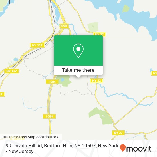 Mapa de 99 Davids Hill Rd, Bedford Hills, NY 10507