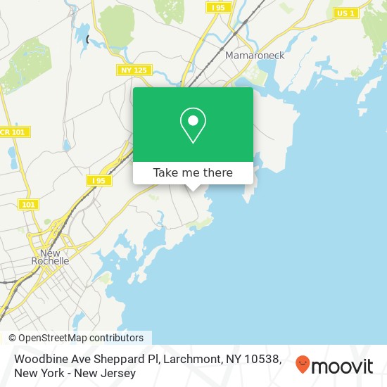 Woodbine Ave Sheppard Pl, Larchmont, NY 10538 map