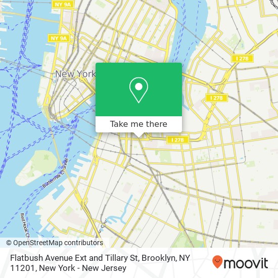 Flatbush Avenue Ext and Tillary St, Brooklyn, NY 11201 map