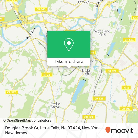 Mapa de Douglas Brook Ct, Little Falls, NJ 07424