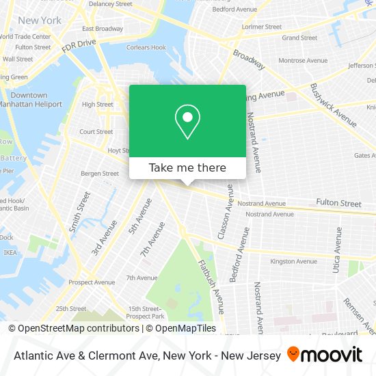 Mapa de Atlantic Ave & Clermont Ave