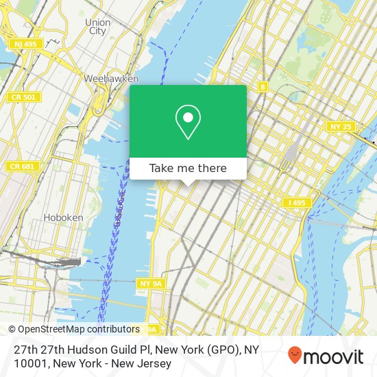 27th 27th Hudson Guild Pl, New York (GPO), NY 10001 map