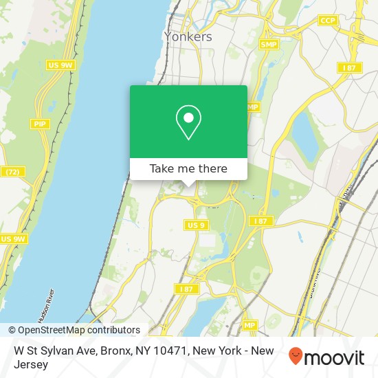 Mapa de W St Sylvan Ave, Bronx, NY 10471