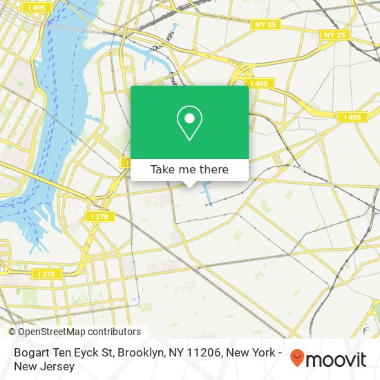 Bogart Ten Eyck St, Brooklyn, NY 11206 map