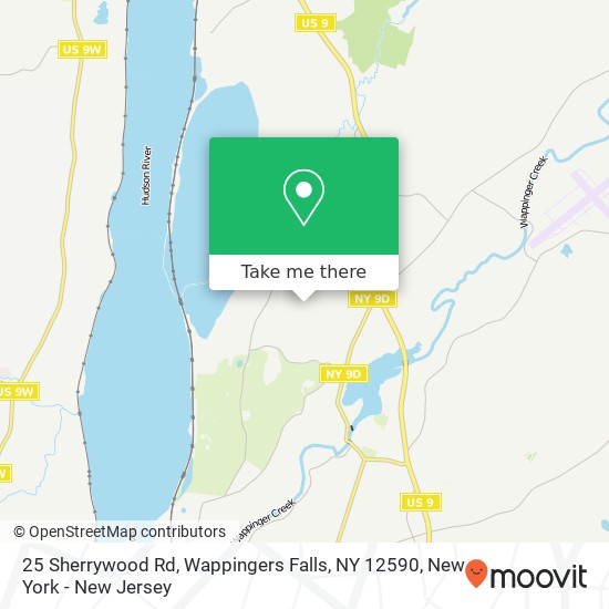Mapa de 25 Sherrywood Rd, Wappingers Falls, NY 12590