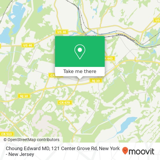 Mapa de Choung Edward MD, 121 Center Grove Rd