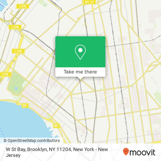 Mapa de W St Bay, Brooklyn, NY 11204