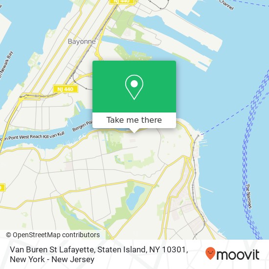 Mapa de Van Buren St Lafayette, Staten Island, NY 10301