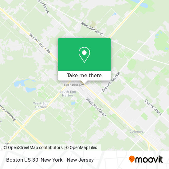 Boston US-30 map