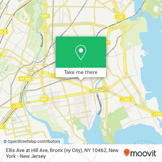 Mapa de Ellis Ave at Hill Ave, Bronx (ny City), NY 10462