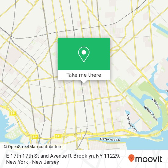 E 17th 17th St and Avenue R, Brooklyn, NY 11229 map