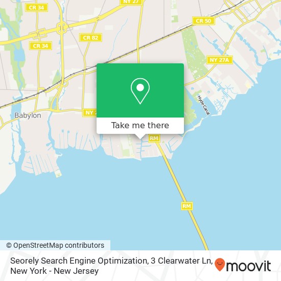 Seorely Search Engine Optimization, 3 Clearwater Ln map