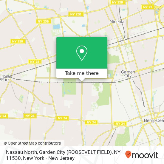 Nassau North, Garden City (ROOSEVELT FIELD), NY 11530 map