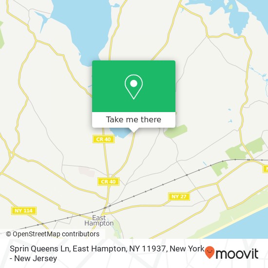 Mapa de Sprin Queens Ln, East Hampton, NY 11937