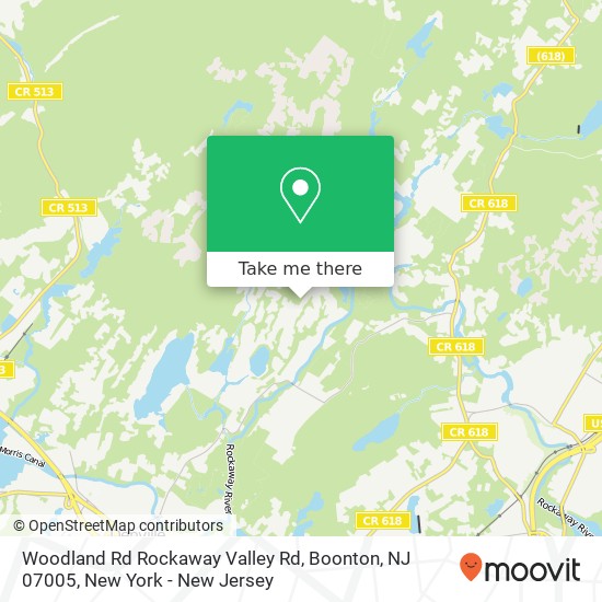 Woodland Rd Rockaway Valley Rd, Boonton, NJ 07005 map
