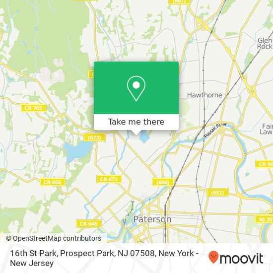 Mapa de 16th St Park, Prospect Park, NJ 07508