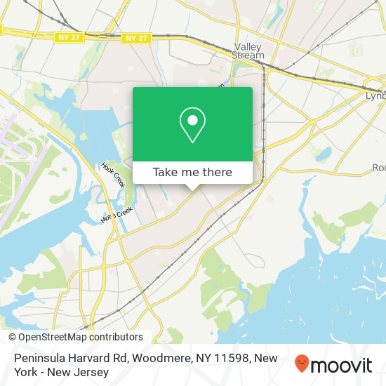 Peninsula Harvard Rd, Woodmere, NY 11598 map