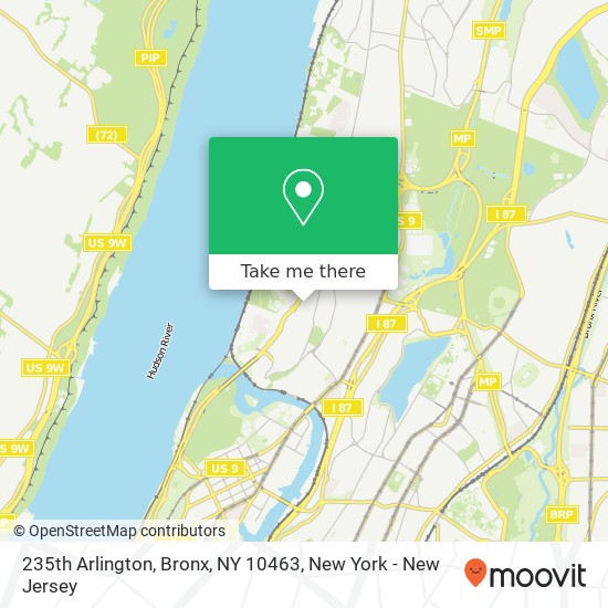 Mapa de 235th Arlington, Bronx, NY 10463